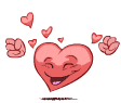 Gif animé coeur heureux